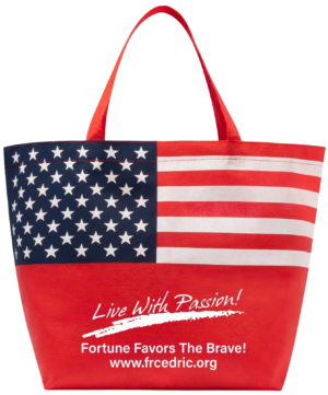 Live with Passion American Flag Tote Bag